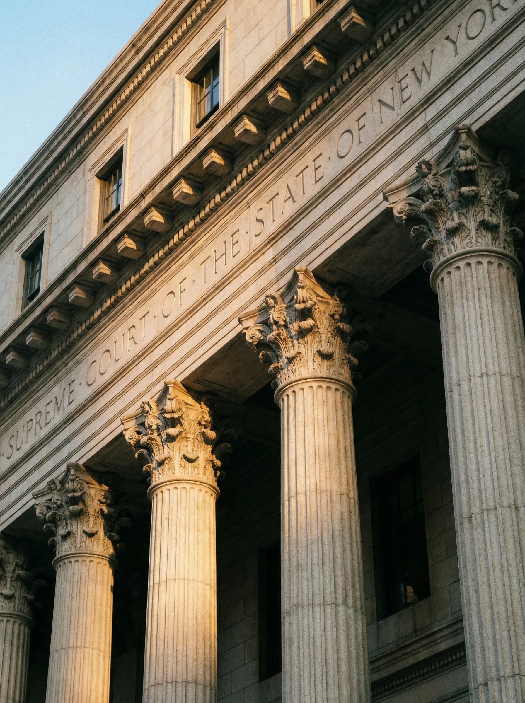 New York courthouse facade